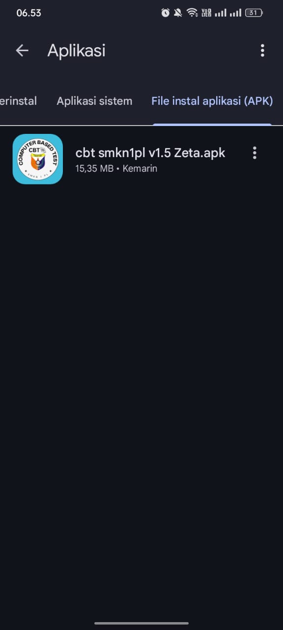 Lokasi file aplikasi